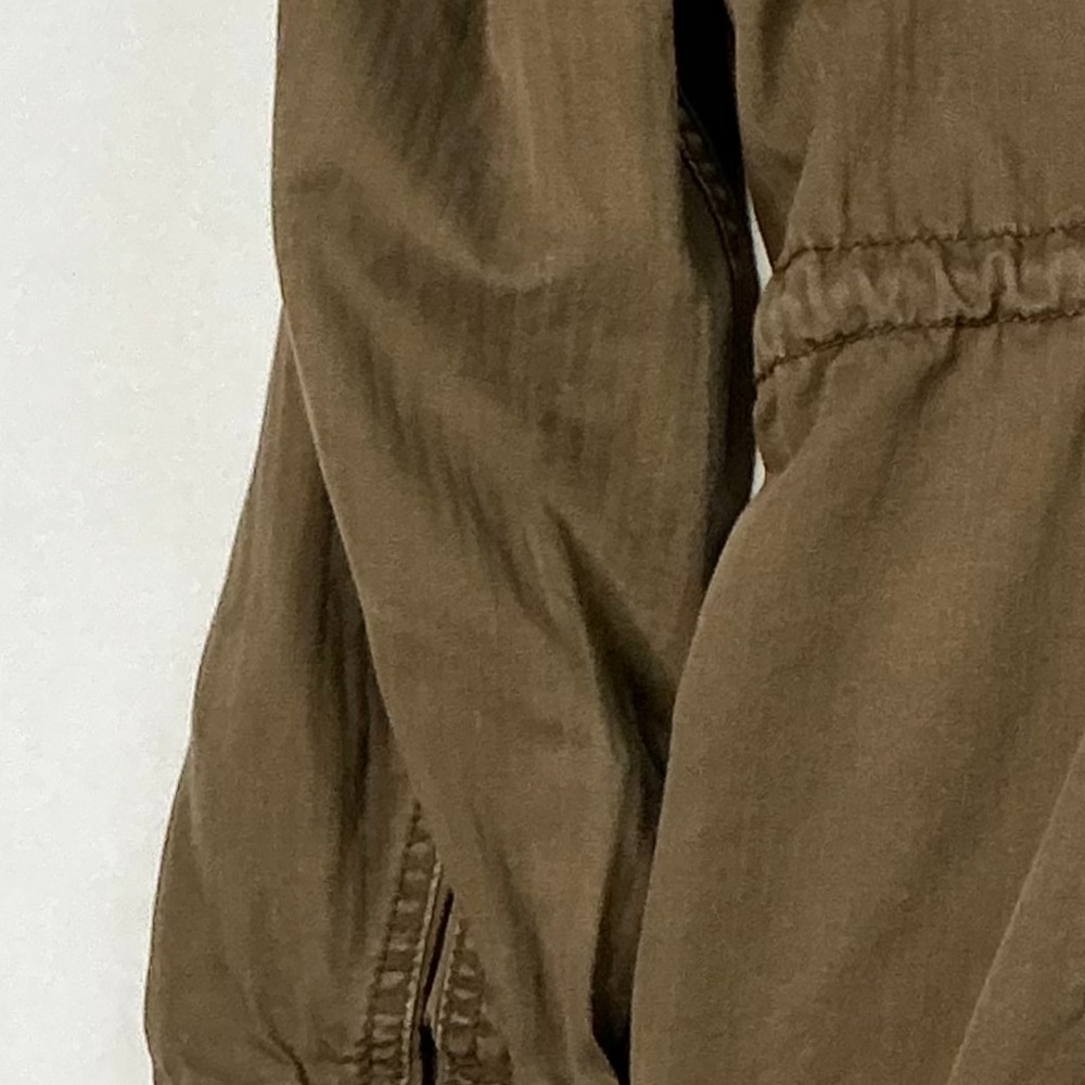J.Crew Brown Utility Field Jacket Women’s Medium – Distressed Khaki Button-Up - Picture 10 of 15